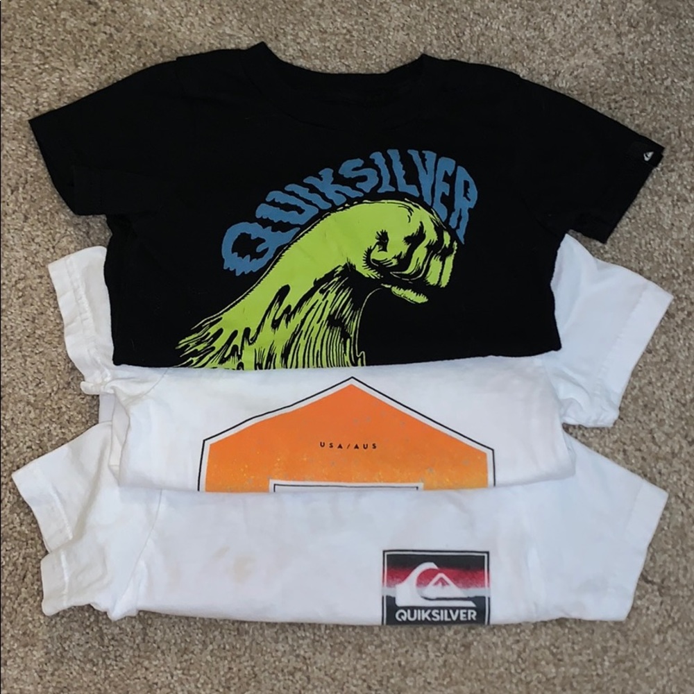Boys quicksilver and billabong T-shirt